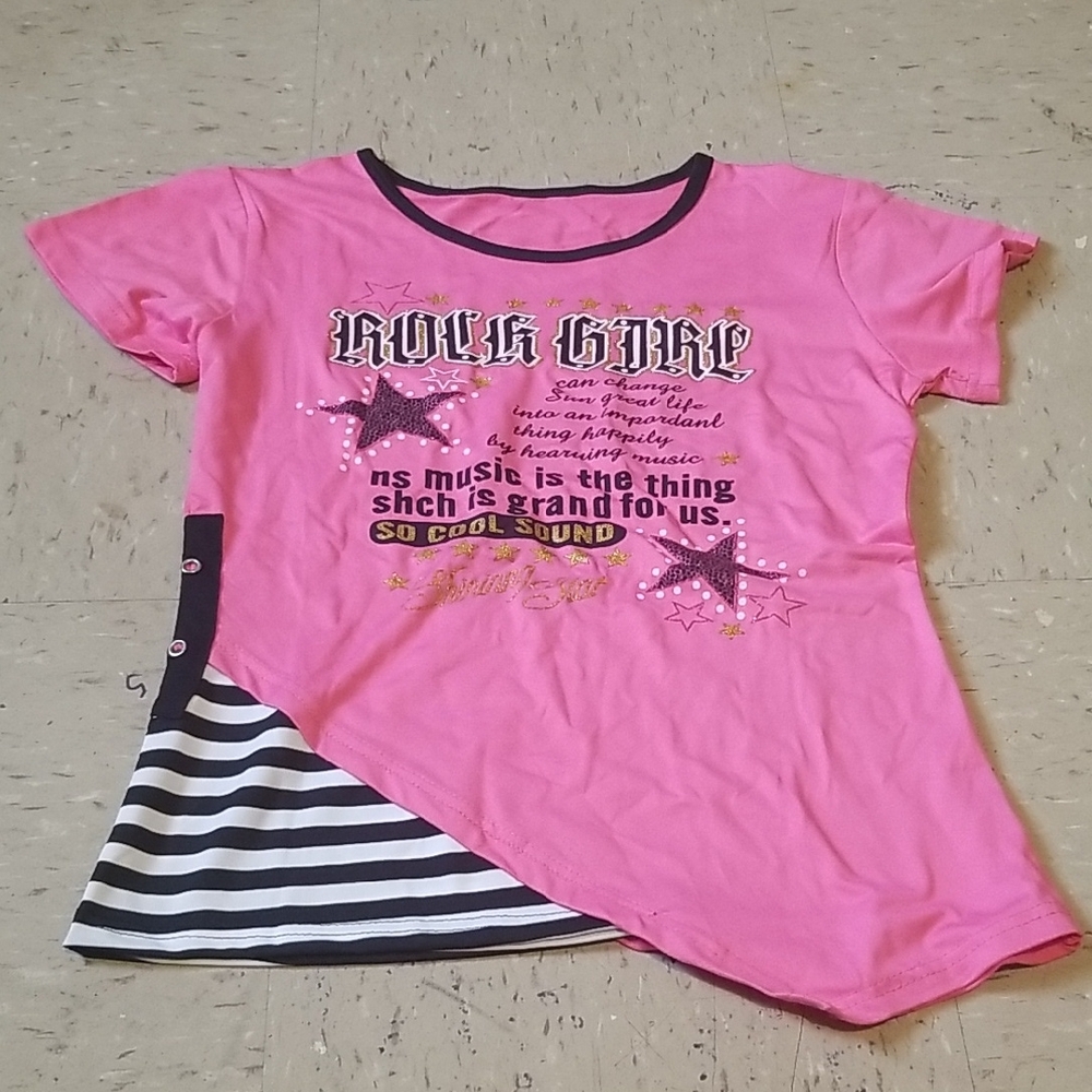Pink Rock Girl Kids Shirt